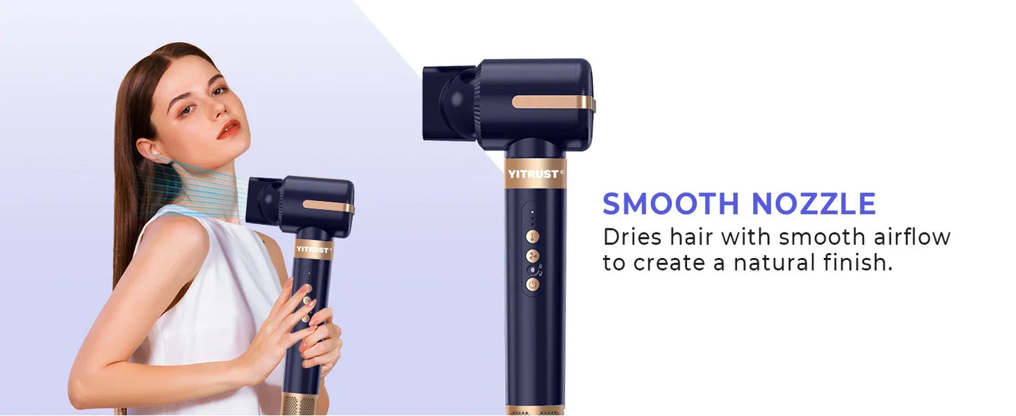 7 In 1 Hair Dryer Brush Brushless High Speed Hair Dryer with Diffuser Ionic Blow Dryer Hot Air Styling Comb Auto Hair Curler