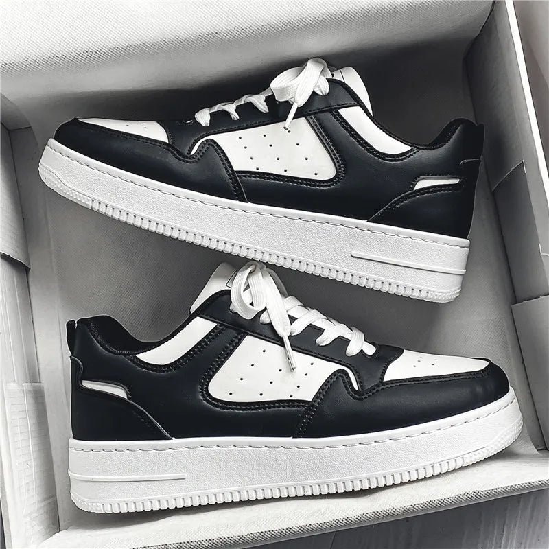 Sapatos Masculinos de Primavera e Verão, Tênis Respiráveis Novos, Sapatos Brancos com Sola Grossa da Moda Masculina e Versáteis, Tênis Esportivos e Casuais