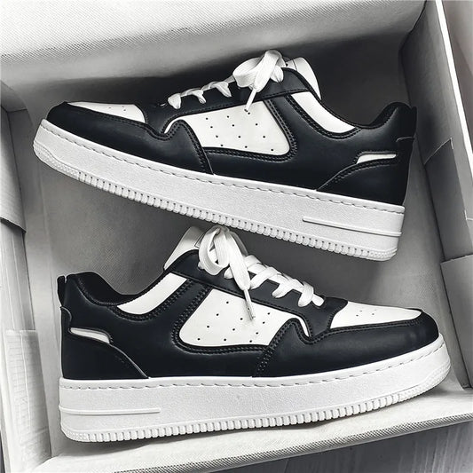 Spring and Summer Men's Shoes, New Breathable Sneakers, Men's Trendy and Versatile Thick-Soled White Shoes, Sports and Casual Sneakers