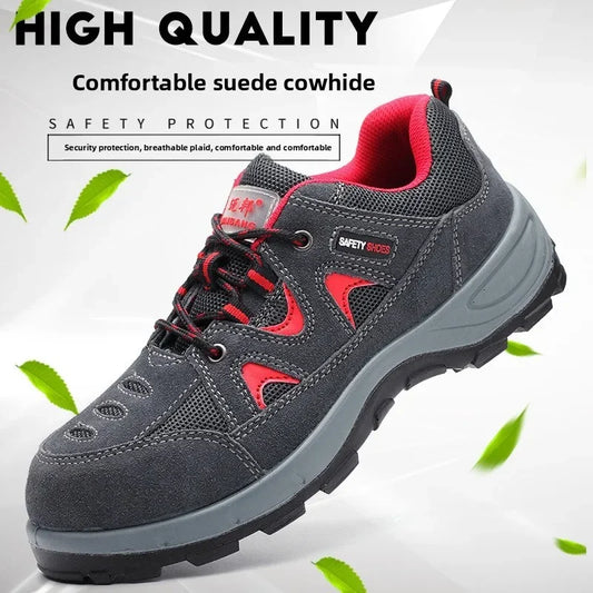 Breathable Lightweight Steel Toe Safety Shoes Labor Protection Anti Smashing & Piercing Comfortable and Secure Work Footwear
