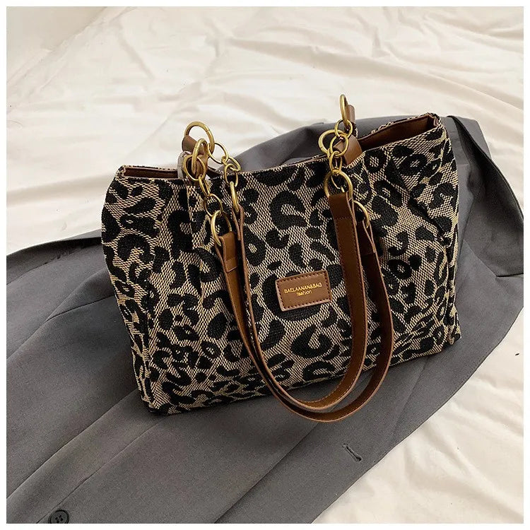 Best Selling Women's Bag, Retro Leopard Print Single Armpit Shoulder Bag, Large Capacity Tote Bag, Daily Handbag Women Shopping