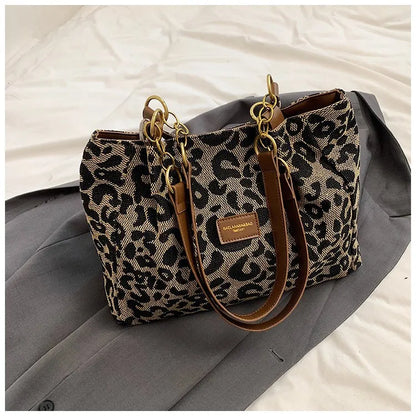 Best Selling Women's Bag, Retro Leopard Print Single Armpit Shoulder Bag, Large Capacity Tote Bag, Daily Handbag Women Shopping