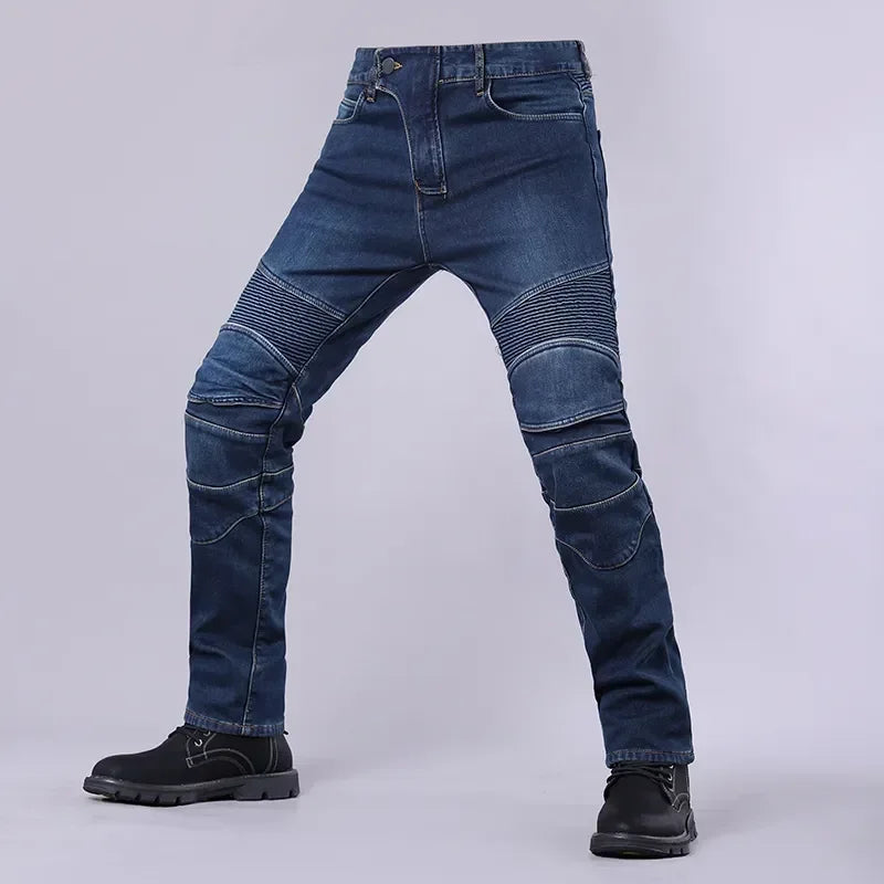 Calça Jeans Masculina para Moto, Antiderrapante, Resistente à Abrasão, para Todas as Condições Climáticas, Ajuste Clássico, Pronta para Corridas, Equipamento para Motociclistas