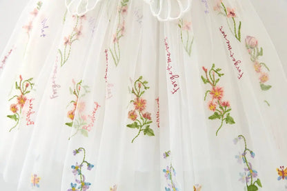 Girls Princess Dress with 3D Wings - Sparkle Tulle Sleeveless Gown, Fairy Puffy Party Dress for Birthday & Holiday