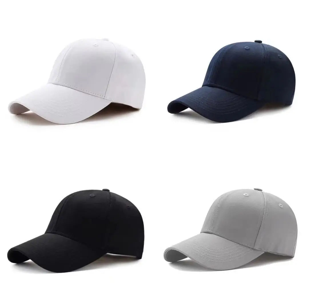 Men's and Women's Summer Baseball Cap Pure Cotton Solid Color Cap Fashion Driver Hat Sunshade Four Seasons Hat
