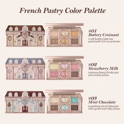 Bunny Garden Collection 6-Color Makeup Eyeshadow Contour Palette Eye Brush Puff Set Eye Glitter Korean Makeup Kit