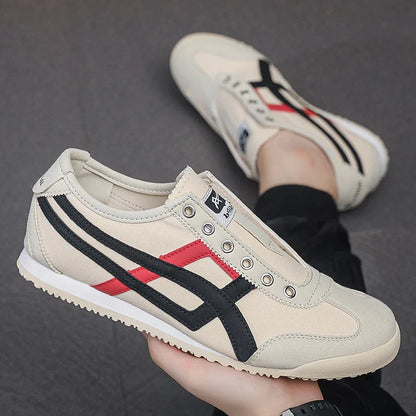 Design Canvas Mesh Shoes Men Casual Sneakers Flat Sports Shoes Walking Running Ligthweight Anti-skid Breathable