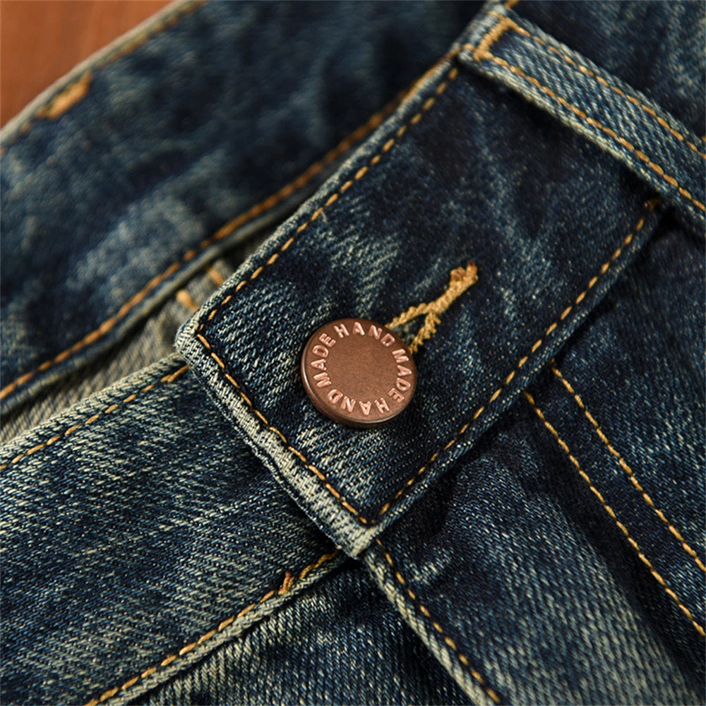 men's autumn pants new vintage washed blue jeans for men winter Trousers male fashion jeans homme  casual pants