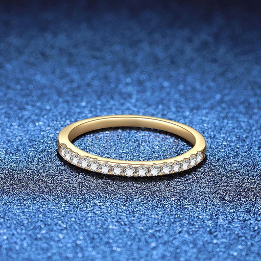 Full D Color Moissanite Wedding Band Ring 925 Sterling Silver Eternity Band Engagement Bride Bands Party Rings For Women