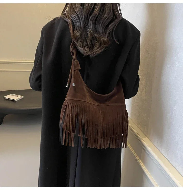 Fringed Interior Compartment Tote Bags Sewing Thread Large Capacity 2024 Hot Sale Bags for Women Zipper Pu Women's Handbags