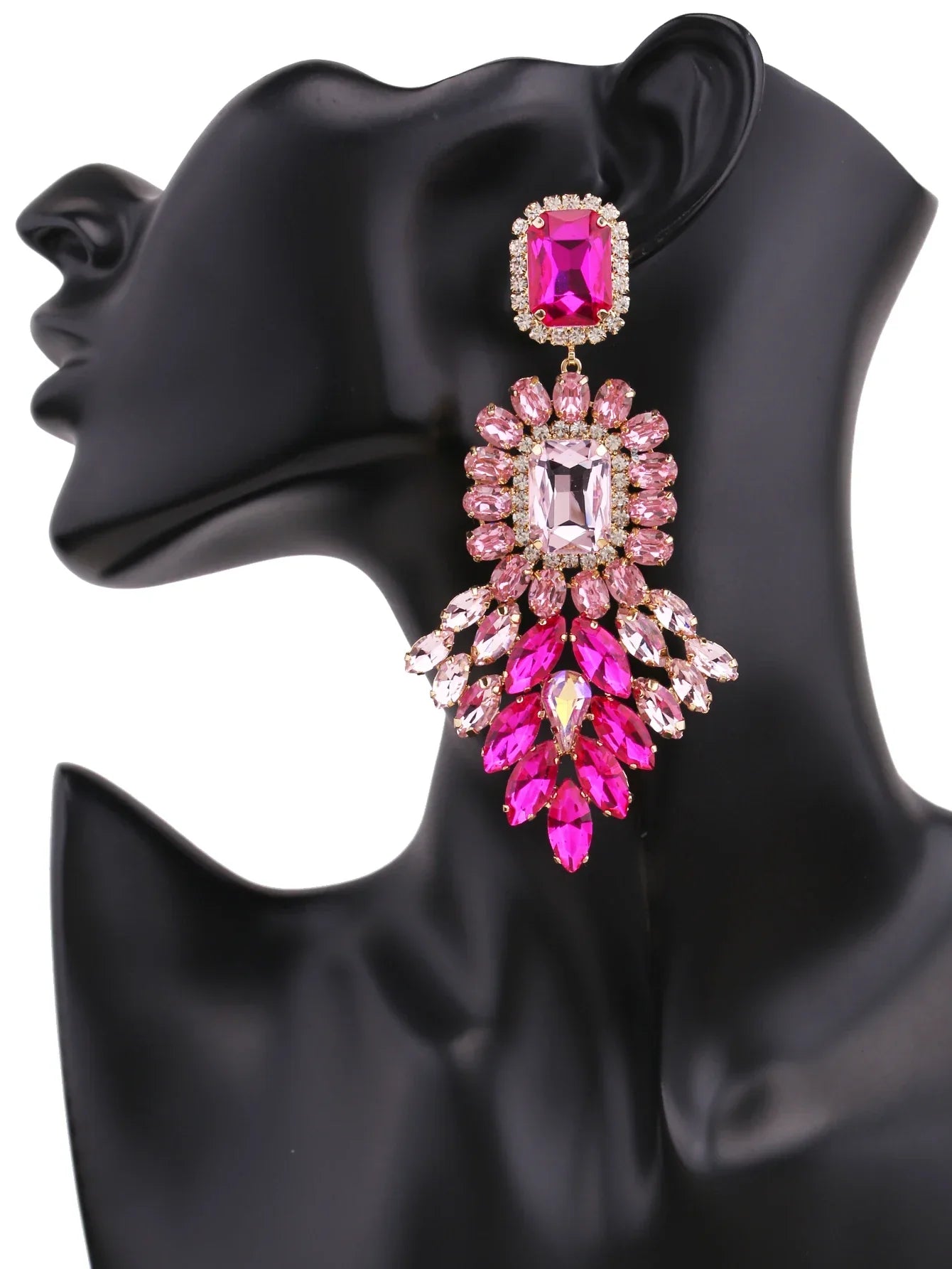 New Crystal Dangle Earrings For Women Rhinestone Earrings Weddings Ladies Party Fashion Jewelry Accessories Wholesale Gifts