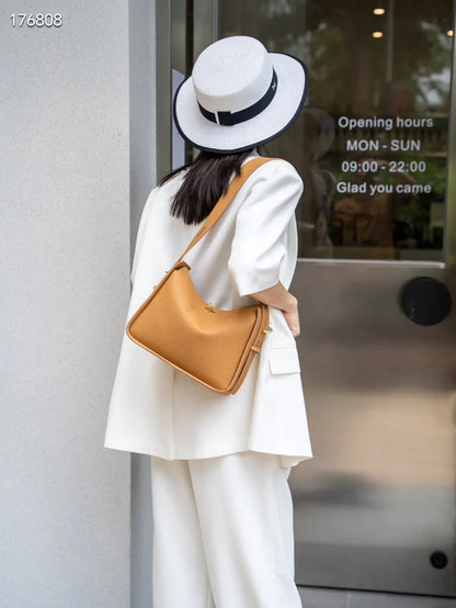 New Genuine Leather Luxury Designer Women Shoulder Crossbody Underarm Bags Cowhide Ladies Large Capacity Tote Bag Fashion Purse