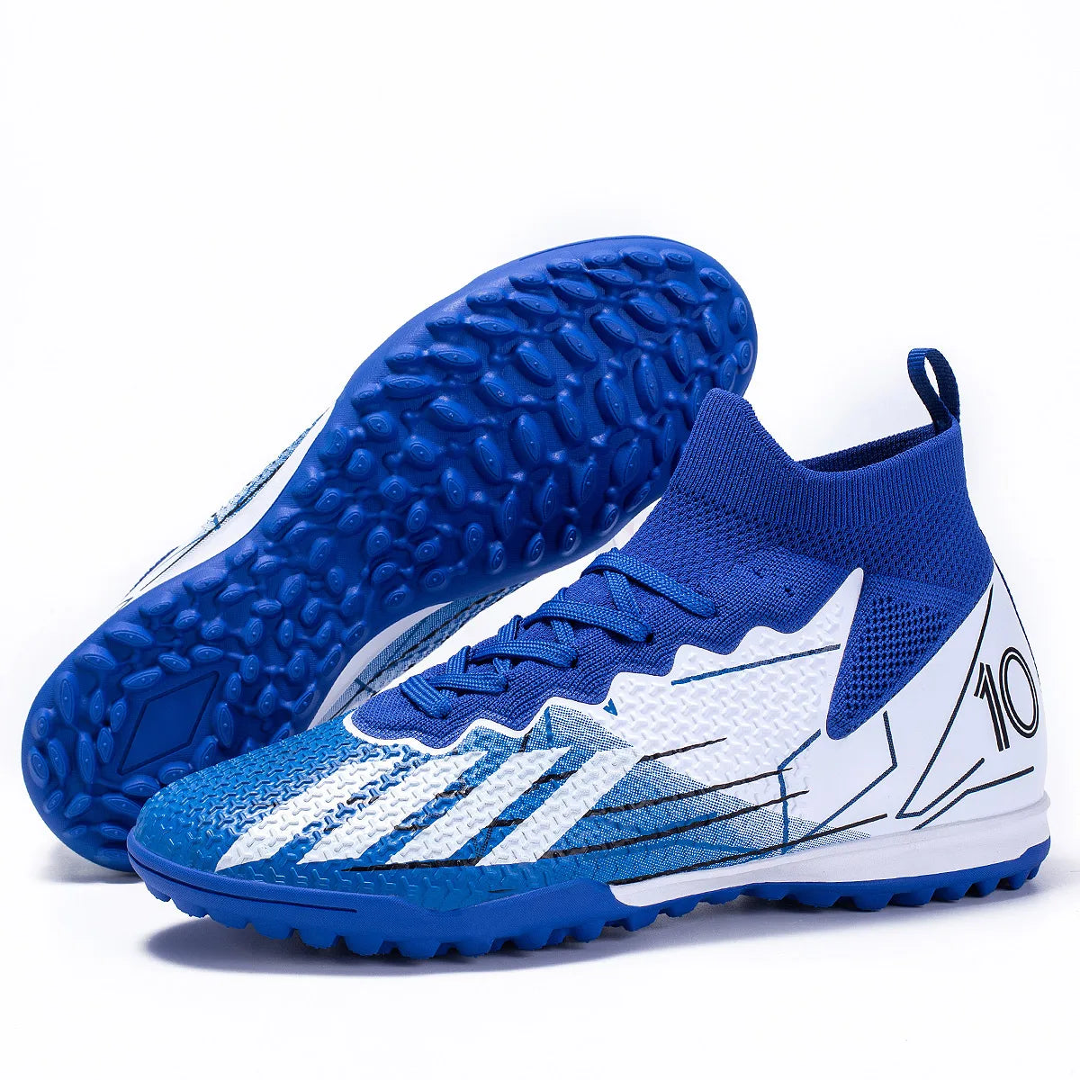 Limited high-top soccer boots FG spikes and TF broken nails Unisex style are available in 3 colors football boots sneakers