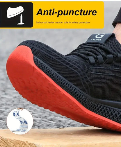 Steel Toe Protective Work Shoes Anti Smash Safety Shoes Men Women Light Work Sneakers Breathable Anti-Stab Indestructible Shoes