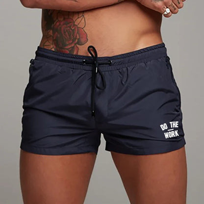 Men's Swimsuit Swim Shorts Summer Casual Beach Board Shorts   for Men Quick Dry Running Surf Fitness Gym Shorts Zipper Pocket