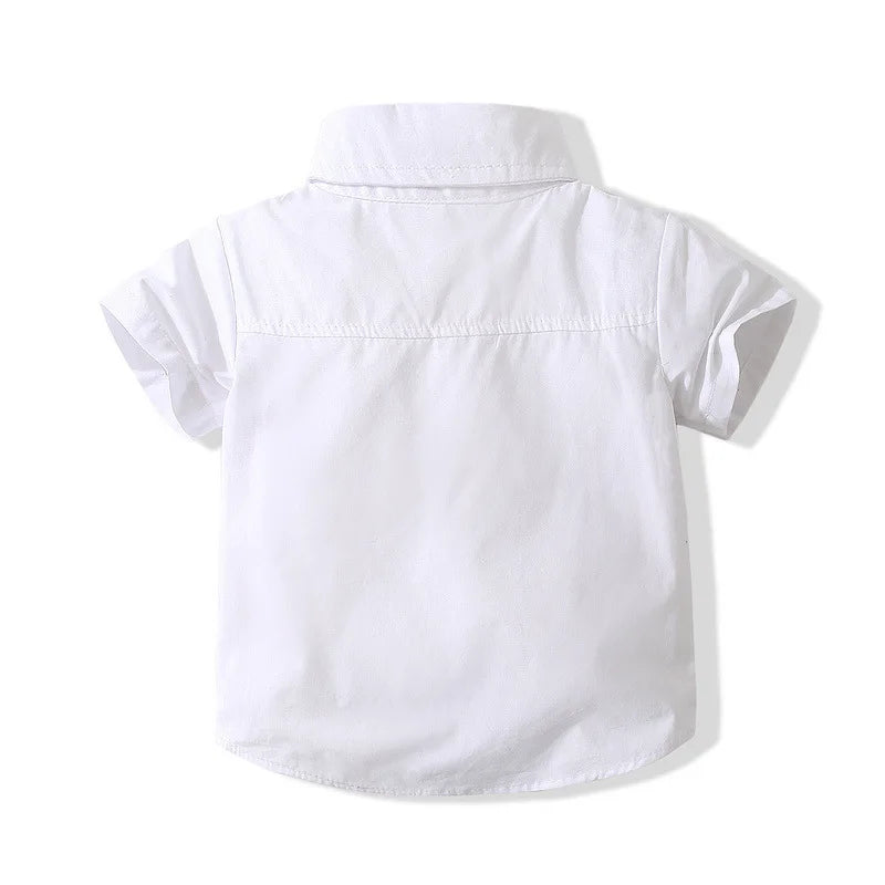 Kids Boys Formal Birthday Outfit Suit Toddler Gentleman Wedding White Shirt 1-7 Years Baby Pants Boys Ceremony Outfits