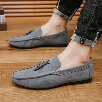 Fashion Men Casual Shoes Suede Breathable Comfort Slip-on Mens Driving Shoes Luxury Brand Men Loafers Mens Lazy Shoes Moccasins