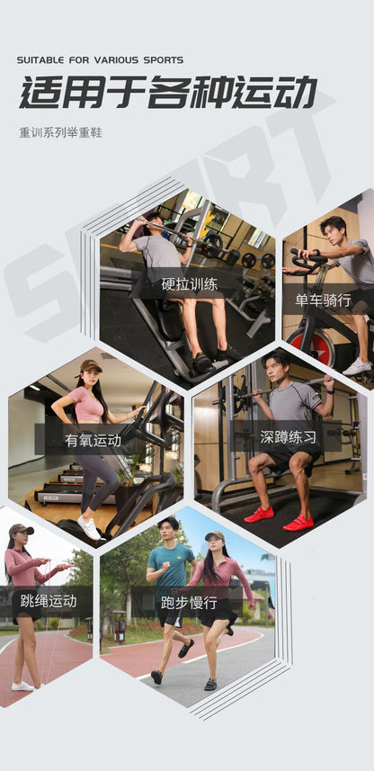 Deadlift Shoes Weight Lifting Shoes for Men Women Weightlifting Squat Shoes Fitness Cross-Trainer Barefoot Gym Training Sneakers