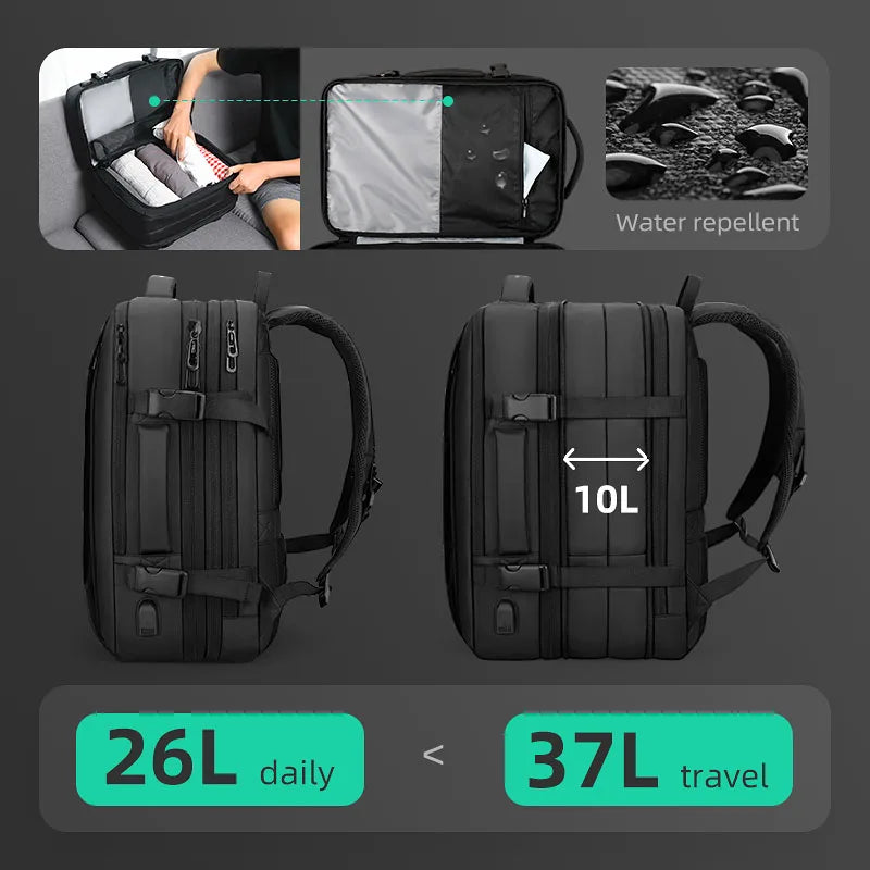 17 inch Laptop Backpack Men Business Carry-on Flight Approved 40l Travel Backpack