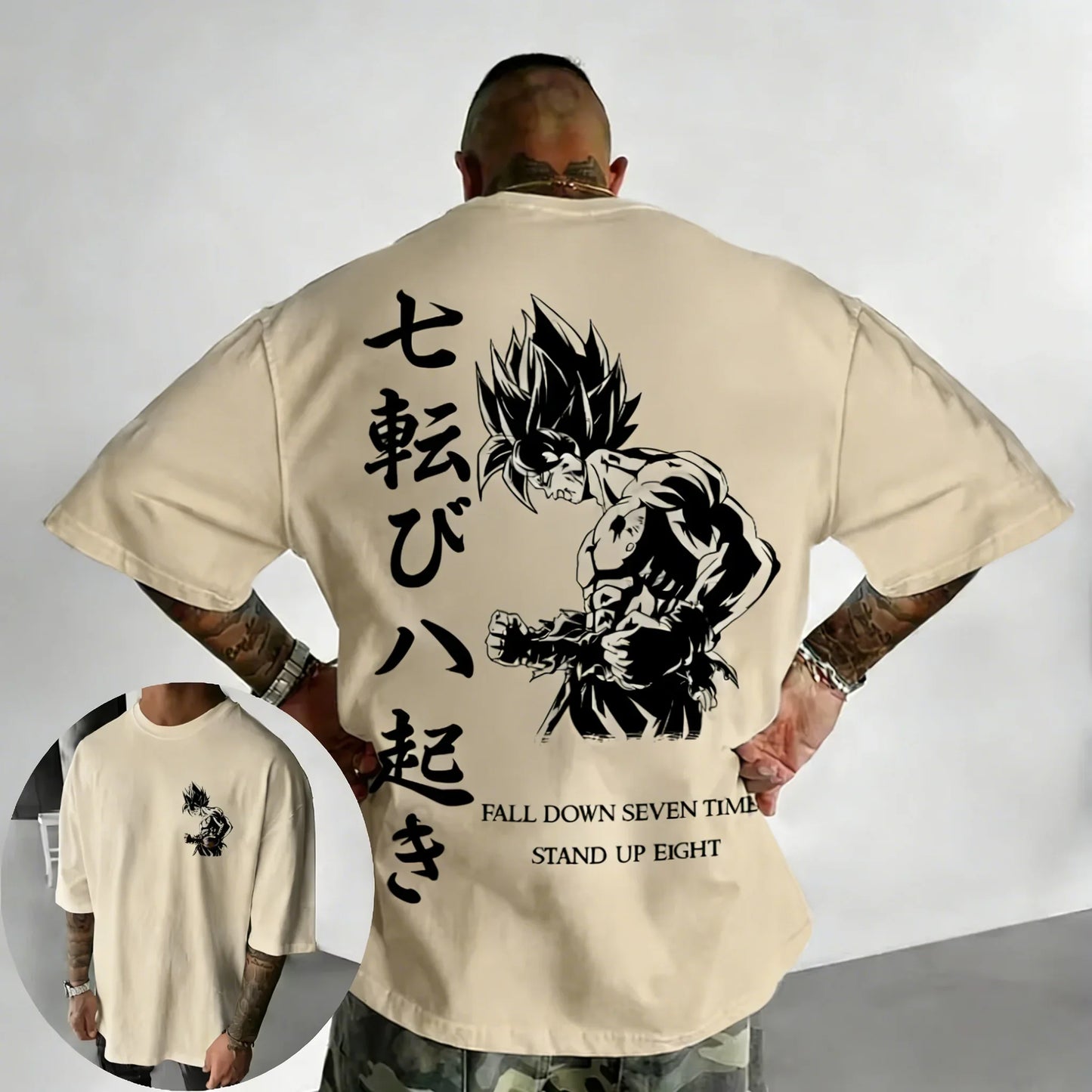 Hand Drawn Printed Cotton T-shirt Summer New Style Men's and Women's Loose Casual Street Trendy Top