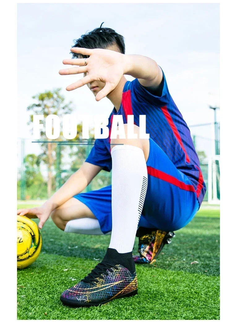 Refreshing Breathable Feet Children's Non-slip Fashion Casual Sports Shoe Youth Soccer Shoes Indoor Outdoor Grass Training Shoes