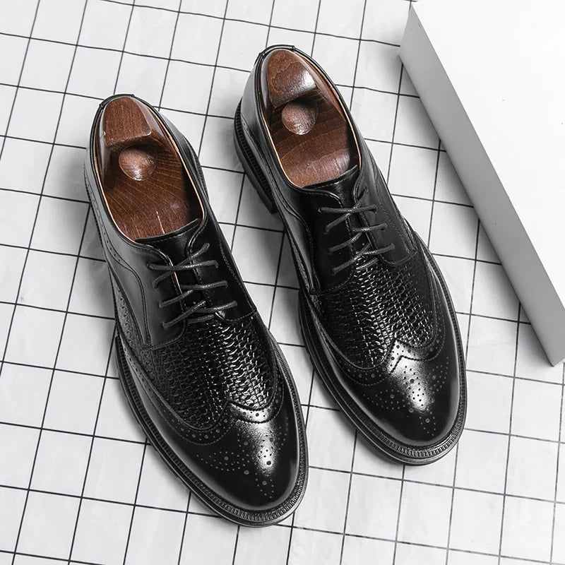 Men's Dress Shoes Fashion Brogues Social Shoe Male High Quality Business Leather Men's Formal Shoes Wedding Formal Shoes For Man