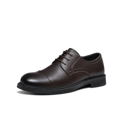 Golden Camel Men's Derby Shoes 2026 Business Casual Soft Sole Leather Shoes Brand Design Soft Soles Non-slip Velvet Warm Loafers