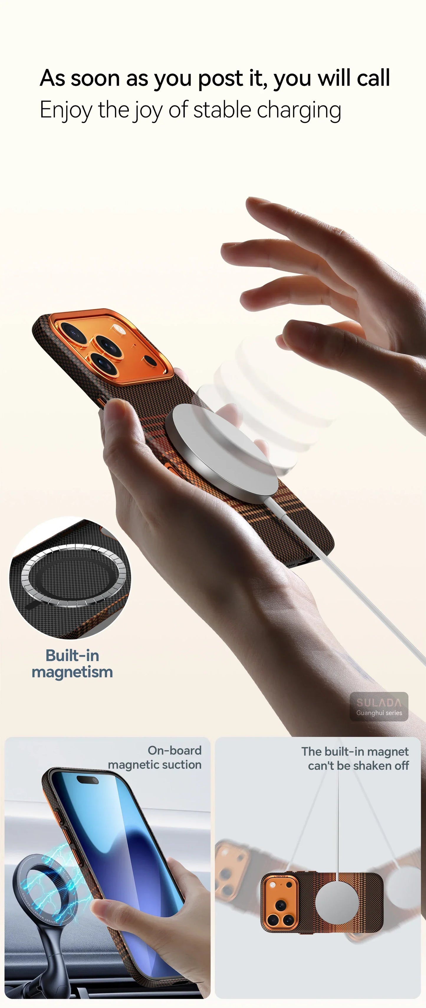 For Iphone 17 Pro Max / 17 Pro / 17 Magnetic Phone Case Carbon Fiber Pattern Magsafe Kevlar Pattern Shockproof Pc Hard Cover