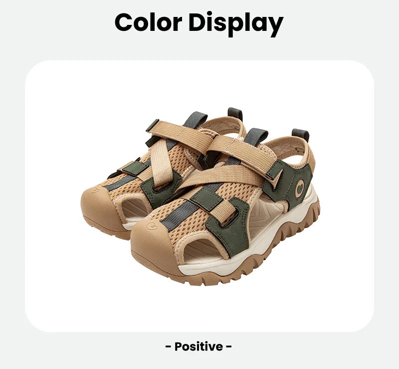 Water Shoes Boys and Girls Mesh Non-Slip Anti-Fall Lightweight Cushioned Sports Sandals Summer for Outdoor Play