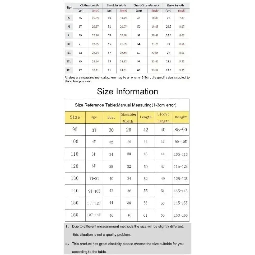 T-Shirt New Men's Street Hip Hop Loose Casual Street Trend Parent-Child Short Sleeve Top