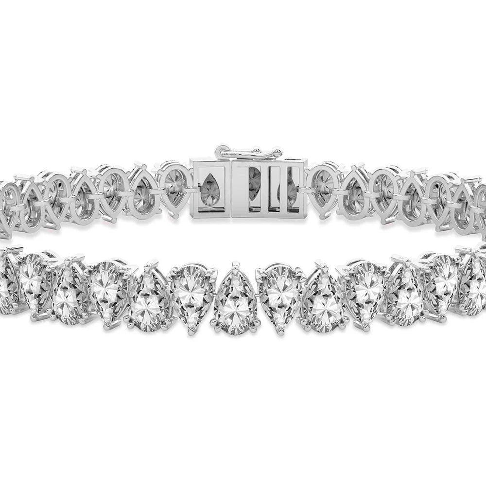 0.35carat Waterdrop Moissanite Tennis Bracelet For Women S925 Silver Pear cut Lab Diamond Engagement Bracelets With Certificate