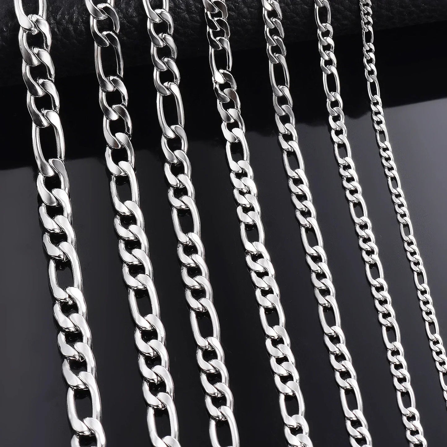 925 Sterling Silver Necklace 2-12mm Width 40-75cm Long Chain Lobster Clasp Men and Women Engagement Jewelry