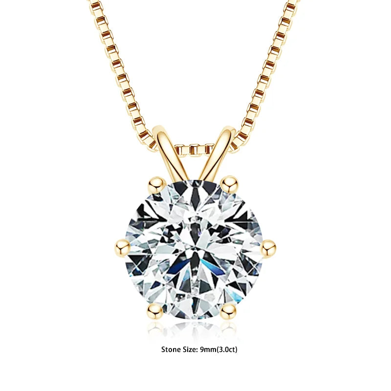 Pendant Necklaces S925 Sterling Silver Solitaire Necklace Chains For Women Jewellry Gifts
