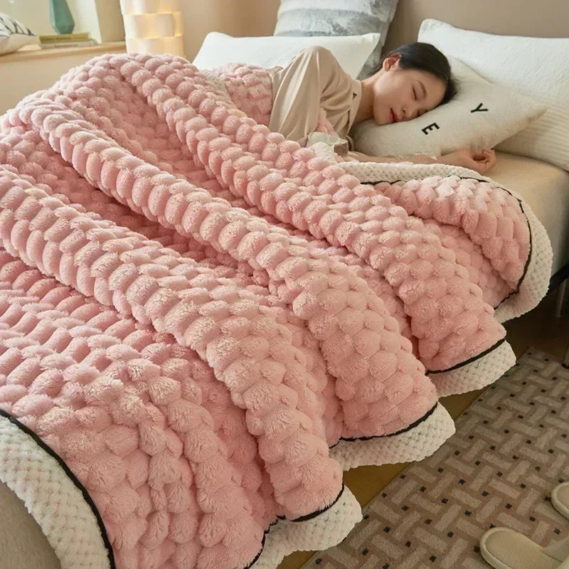 Turtle Velvet Autumn Winter Warm Sleeping Blanket Soft Comfortable Flannel Fleece Blankets for Bed Cozy Fluffy Warmth Blanket