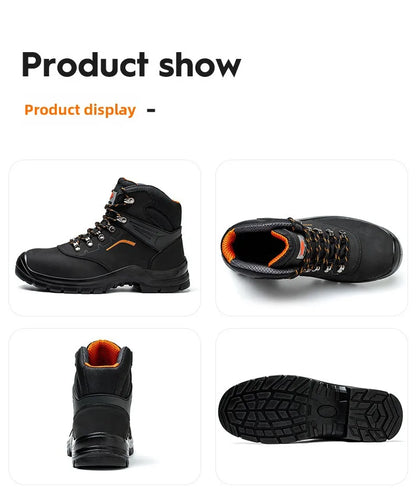 Men's Anti-Static Wear-Resistant Labor Protection Shoes Safety Smashing Protection Work Shoes for Factory Use