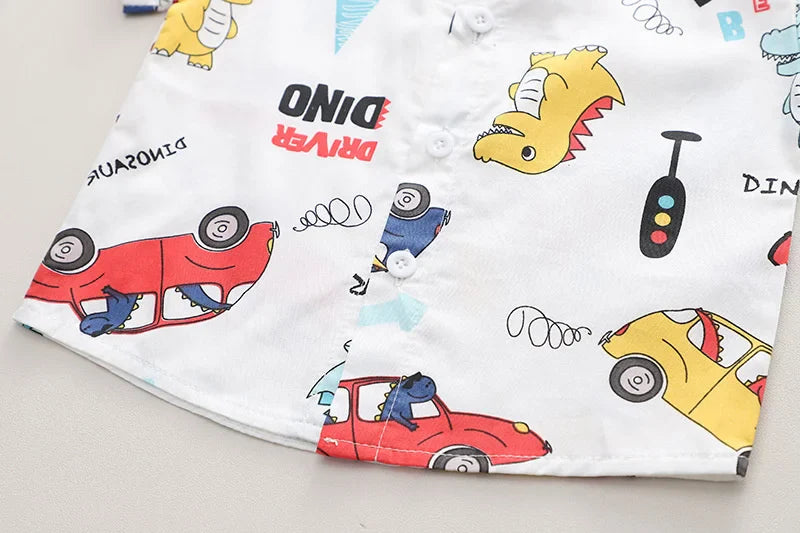 New Summer Baby Boys Clothes Suit Children Fashion Cartoon Shirt Shorts 2Pcs/Sets Toddler Casual Costume Infant Kids Tracksuits