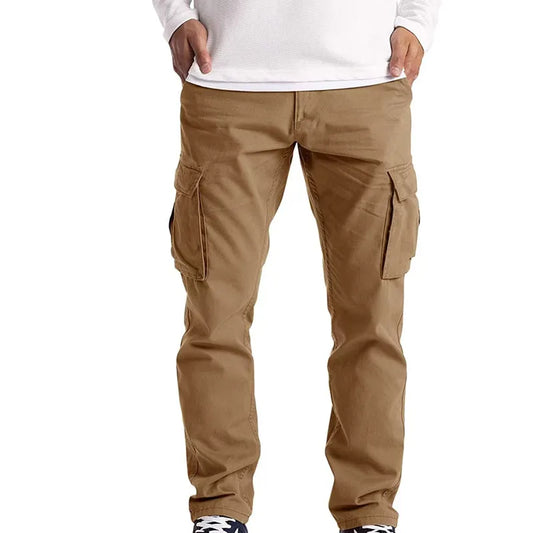 Men's casual drawstring pants with flip pockets - comfortable and stylish multi pocket design suitable for hiking and street wea