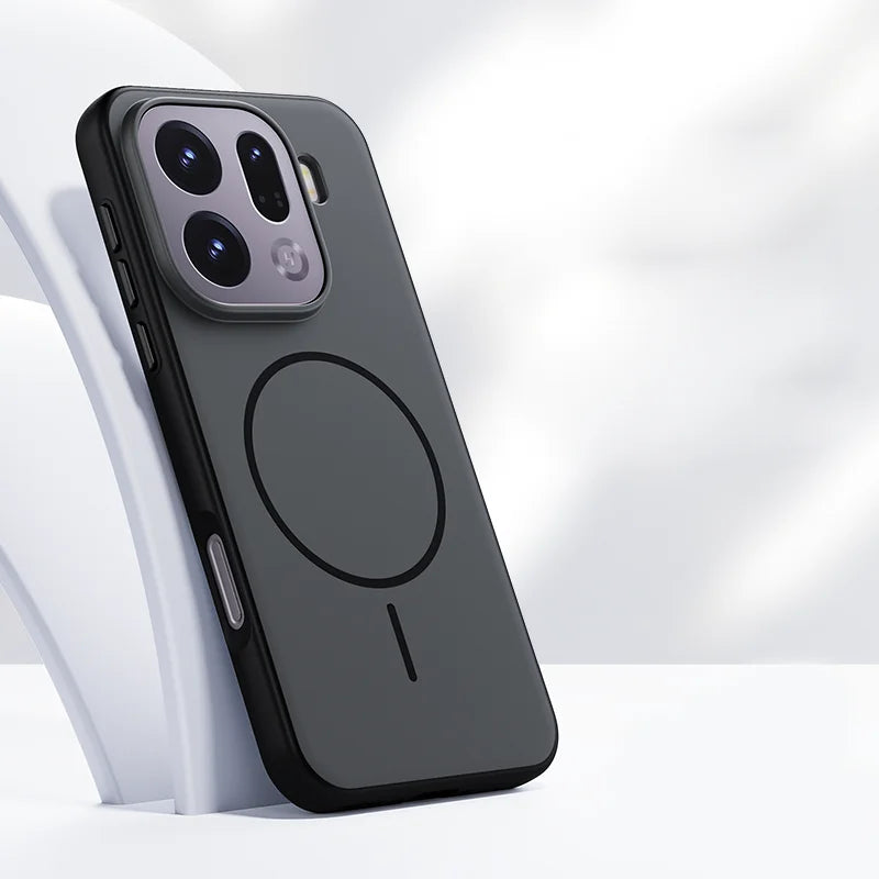 For OPPO Find X9 X9 Pro Case Magnetic Double Color Matte PC +TPU Skin Feel Back Cover with Metal Button for Find X 9