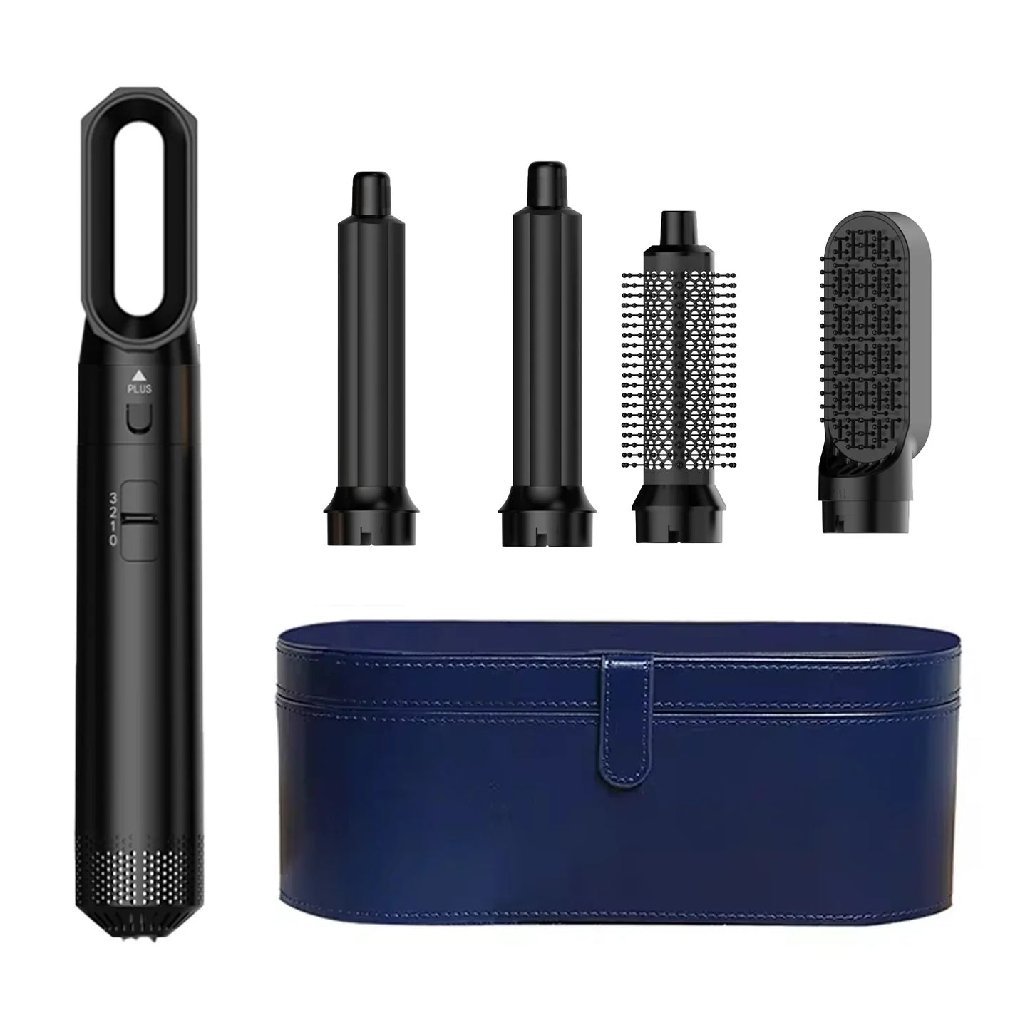 5 In 1 Professional Hair Dryer Hot Air Comb Brush With Curling Iron And Hair Straightener For Salon Quality Hair Styling