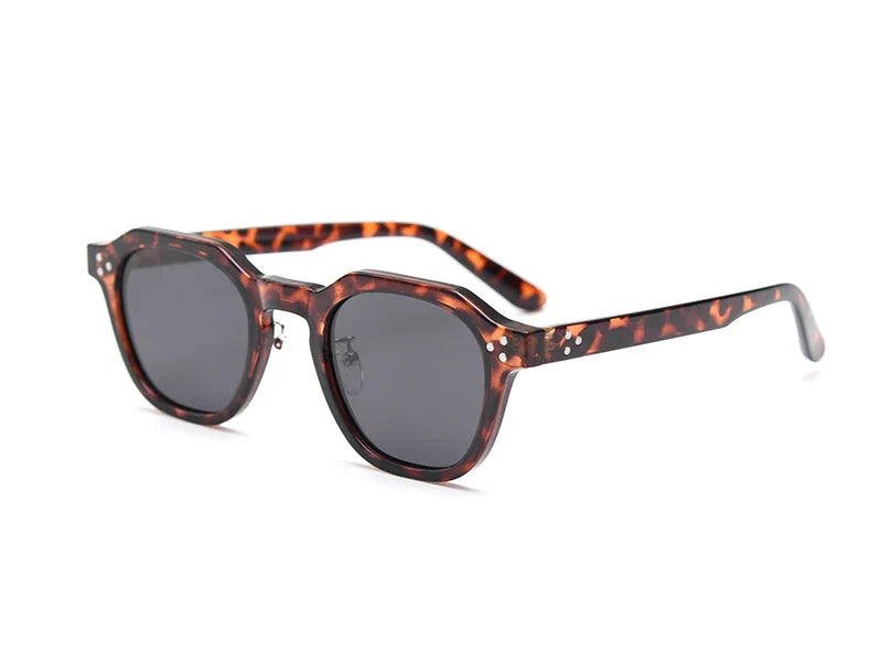 retro sun glasses for women TR90 frame polygon polarized sunglasses uv400 male green brown 2023 summer