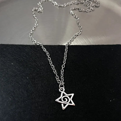 Y2K Flail Fire Heart Teeth Pendant Necklace for Women Men Charm Necklace Grunge Punk Fashion Jewelry ﻿