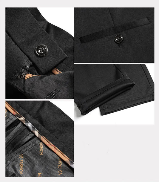 Premium Men's Loose Straight Stretch Trousers – Solid Color Formal Business Pants for All-Day Comfort & Professional Style
