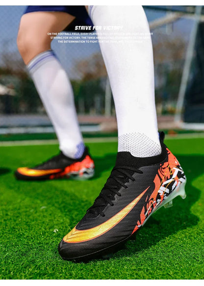 New Men Soccer Shoes Sneakers Original Football Boots Training Long Spikes Drop Shipping Futsal Cleats Match Ultralight Indoor