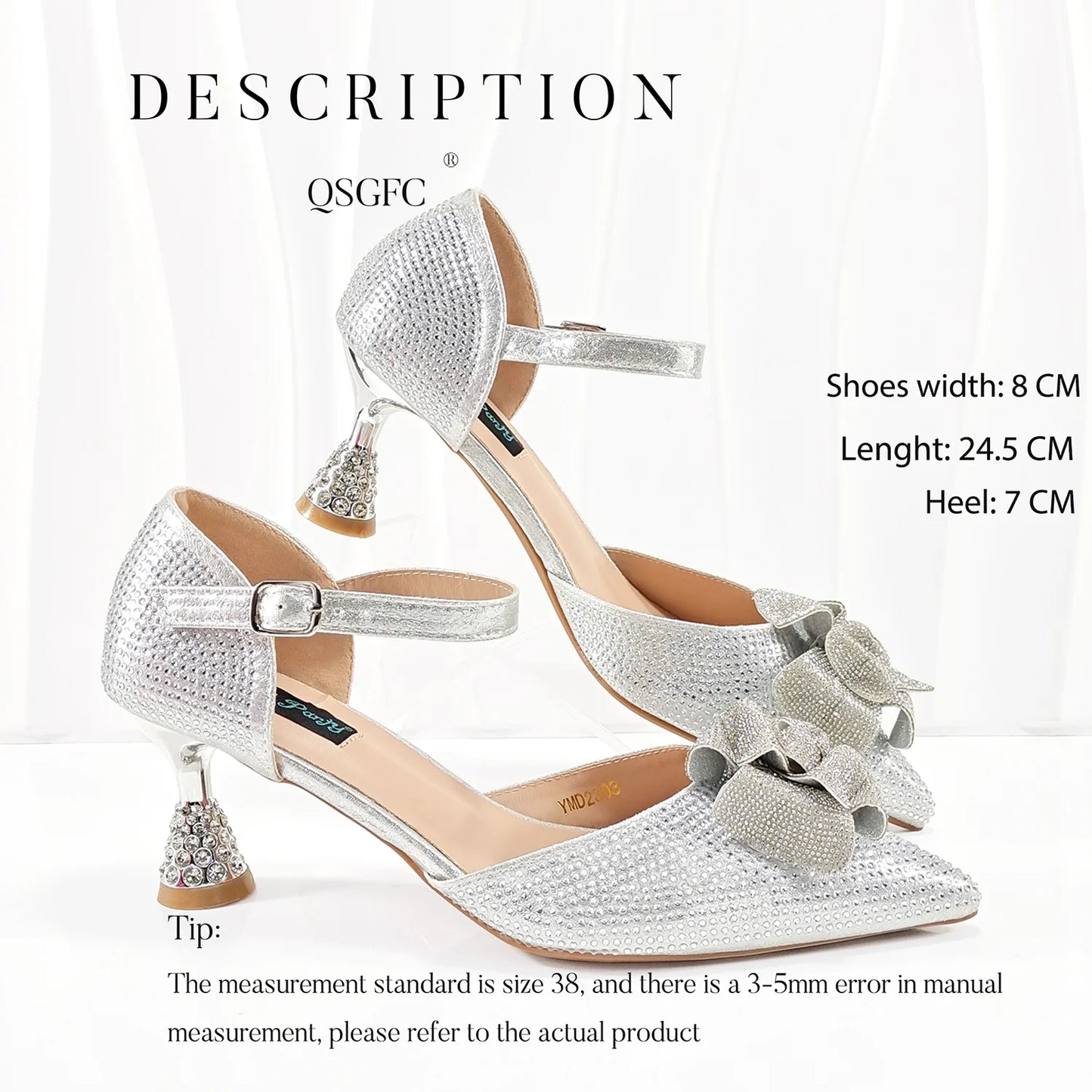 Spot Goods Nigeria High Quality Heels Pumps And Bag Handmade Flowers Fashion Design For Nigeria Wedding Party