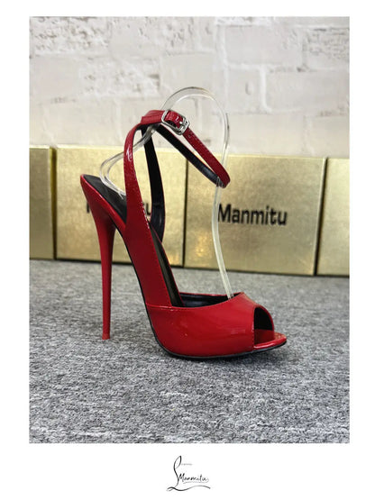 White ultra-fine high-heeled fish mouth sandals with empty straps, shallow mouth shoes, sexy party versatile high heels
