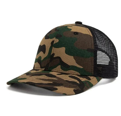 Unisex Cap Slight Curved Brim Style Trucker Hat  Men & Women Casual Outdoor Breathable Summer Cap