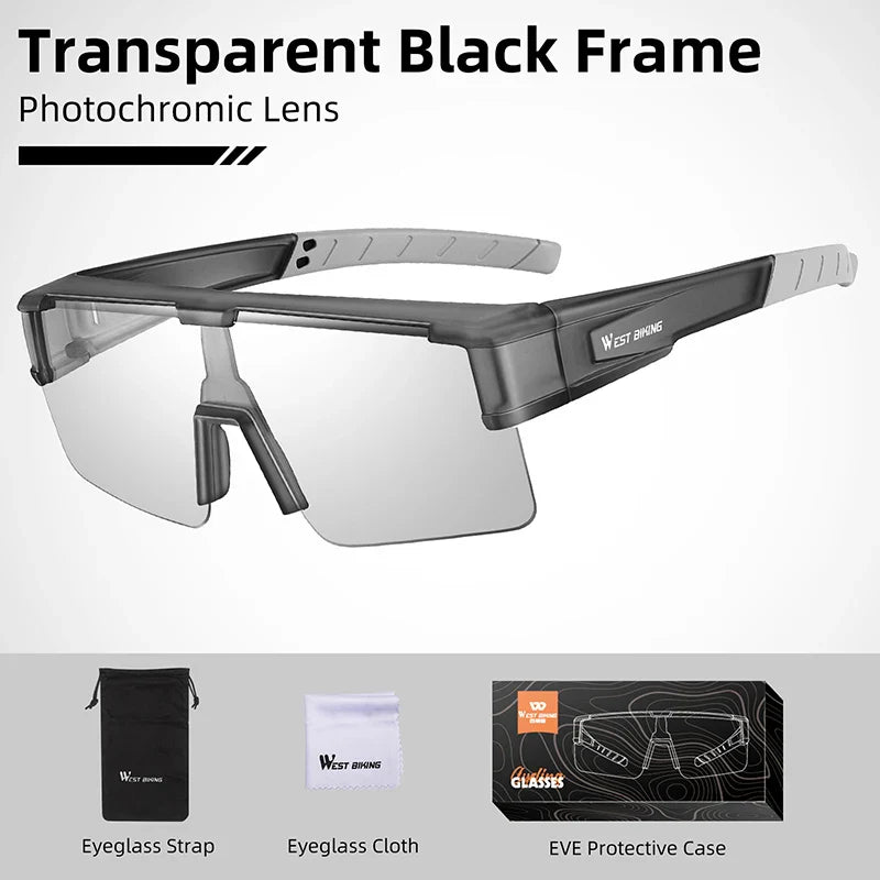 Sunglasses Glasses Men Photochromic Cycling Glasses