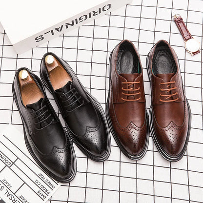 Clsssic Casual Business Shoes For Men Wedding Social Oxford Shoes Men's Dress Leather Office Formal Party Leather Brogues Shoes
