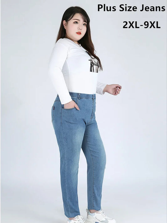 Classic Blue Women Pant Jeans Female Casual Slim Fit Trousers