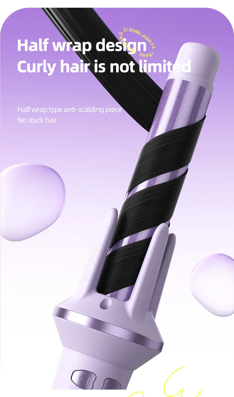 Automatic Rotating Curling iron PTC heated Professional Curling iron Portable Air rotating negative ion wave curling iron